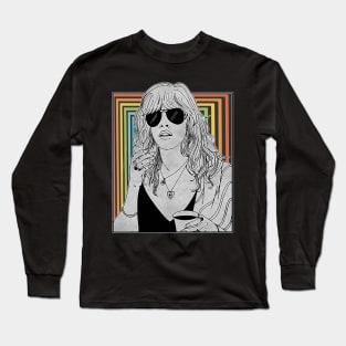 Stevie Nicks - retro Vintage Styled rainbow Long Sleeve T-Shirt